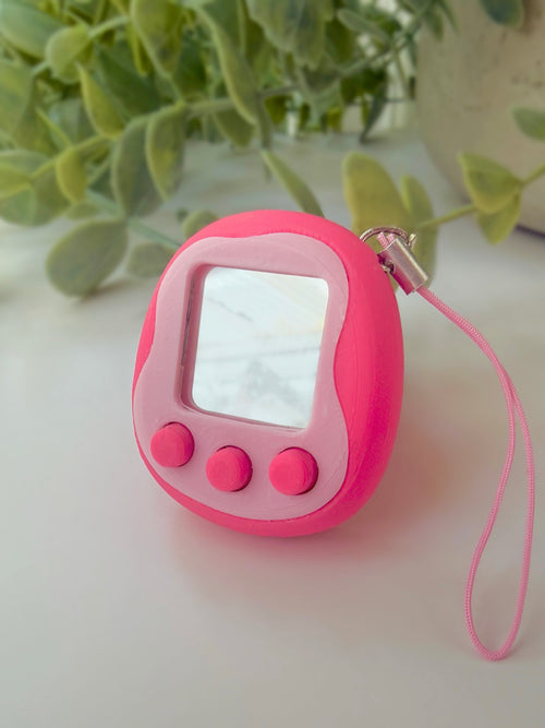 Game Clicker Mirror Phone Charm